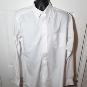 David Taylor Mens Vintage Shirt Size 17. 36/37 Button Collar Long Sleeve White